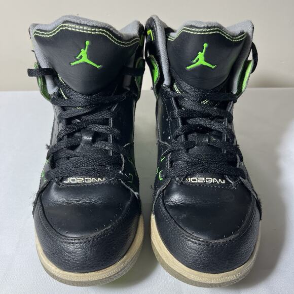 2013 Nike Air Jordan SC-1 Black/Neon Green Youth Shoes Size 3Y - Picture 2 of 8